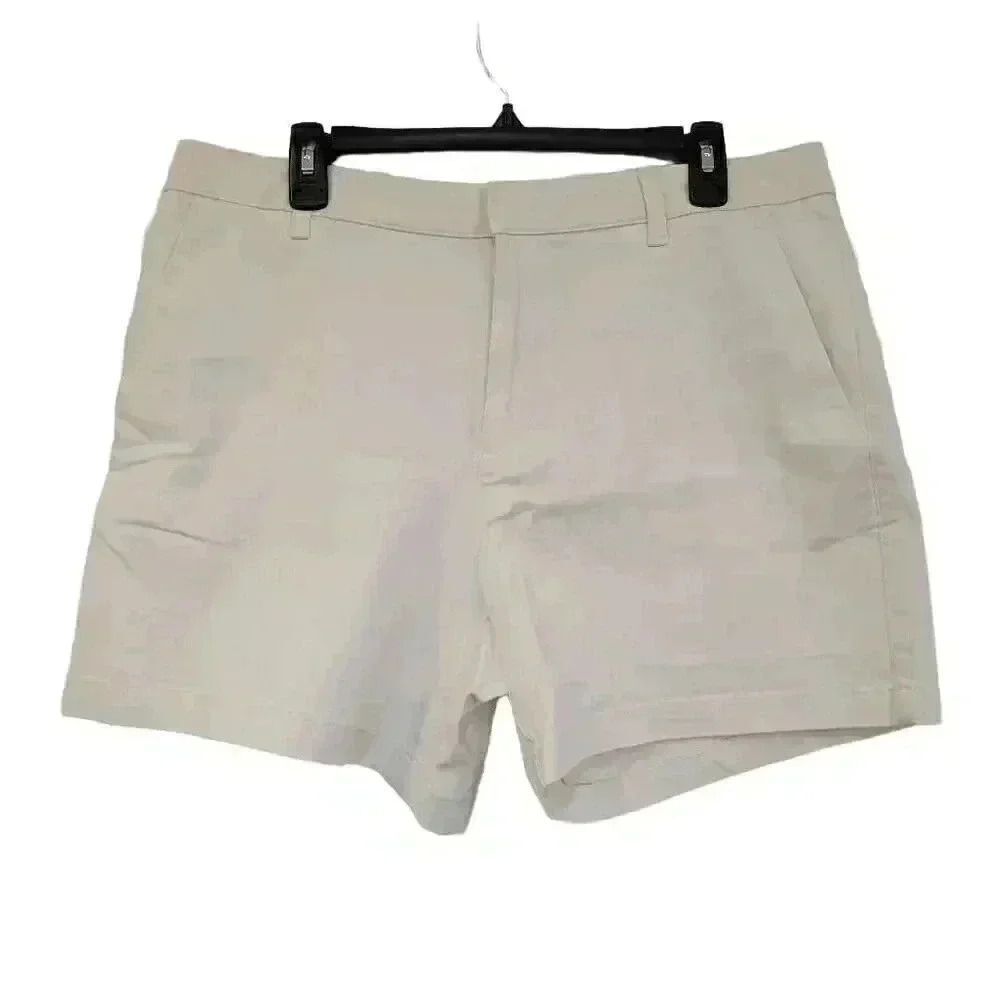 Banana Republic Women's Off White Cotton/Rayon/Spandex Chino Shorts w Pockets NE